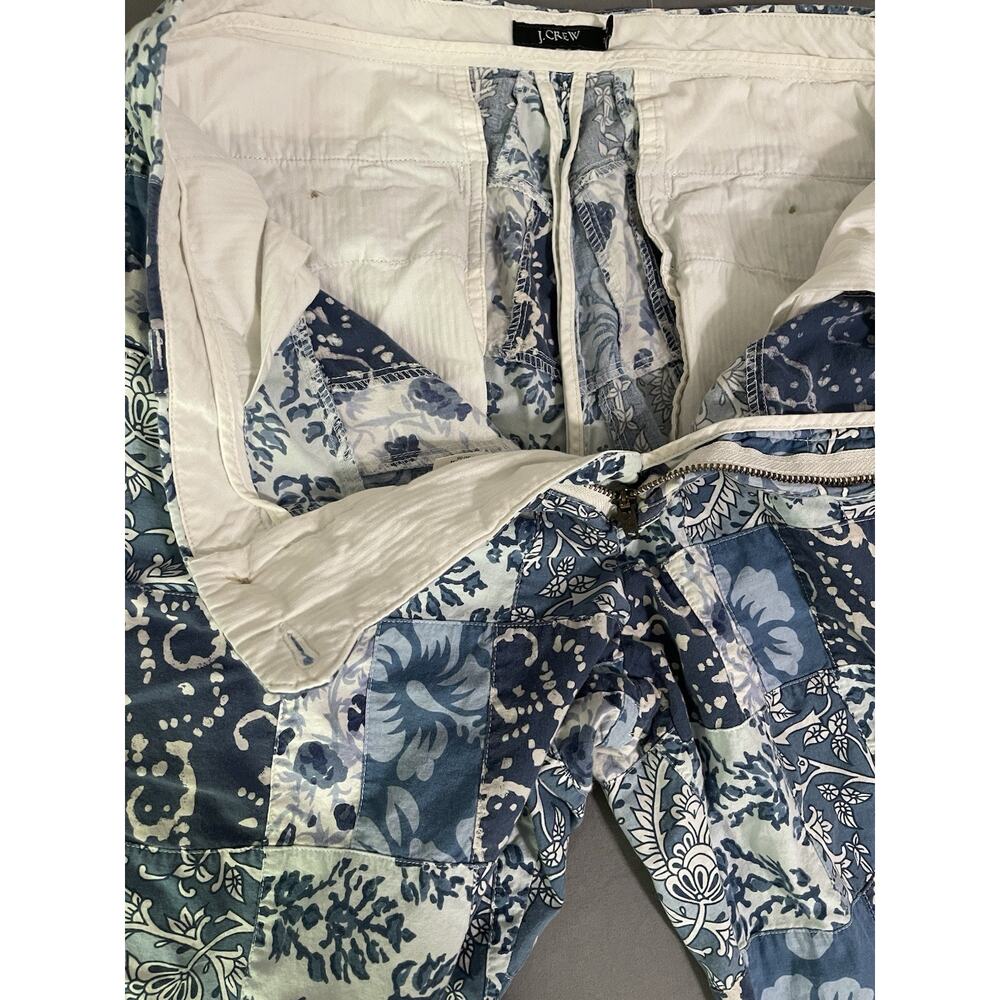 J.Crew Men’s 33x32 Blue White Patchwork Paisley Pants Excellent Cond - Picture 7 of 14